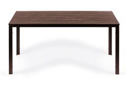 Stół ogrodowy 6-osobowy 156x78 cm polywood meble na taras brązowy MultiGarden