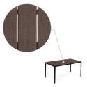 Stół ogrodowy 6-osobowy 156x78 cm polywood meble na taras brązowy MultiGarden