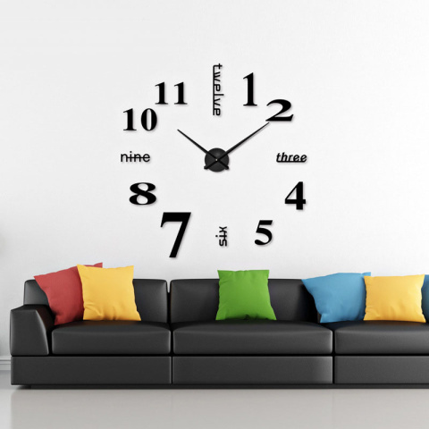 DUŻY ZEGAR ŚCIENNY NOWOCZESNY DESIGN 70-100CM 006C
