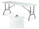 Stół cateringowy 180 cm składany w walizkę biały MultiGarden