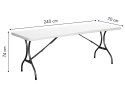 Stół cateringowy bankietowy ogrodowy składany 240x70 cm MultiGarden