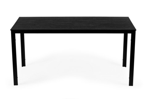 Stół ogrodowy 6-osobowy 156x78 cm polywood meble na taras czarny MultiGarden