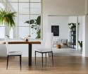Zestaw krzeseł do jadalni salonu z krzesło ekoskóry 4 sztuki wysokie oparcie białe ModernHome