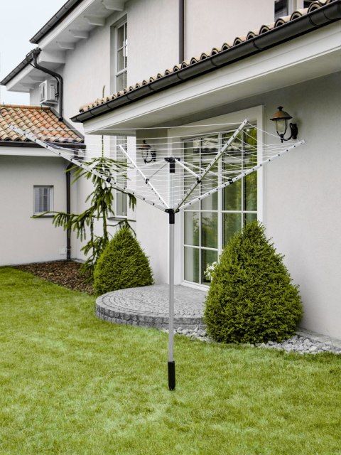 Suszarka ogrodowa na pranie 60 m powierzchni suszenia świder do montażu + pokrowiec gratis MultiGarden