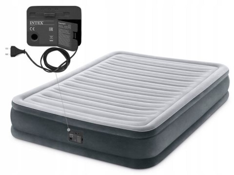Materac łóżko do spania dwuosobowy z pompką automatyczną 191x137 cm INTEX 67768