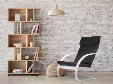 Fotel fiński bujany finka do salonu biały gięta sklejka ModernHome