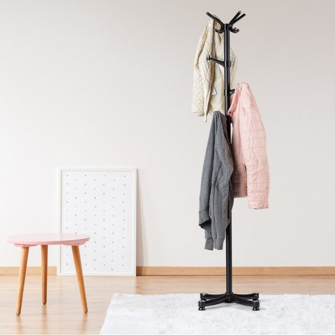 Wieszak na ubrania odzież stojący czarny ModernHome