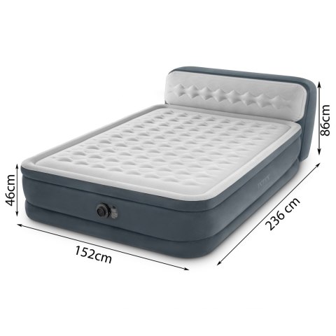 Materac łóżko 236x152 cm z pompką 2-osobowy DELUXE INTEX 64448ND
