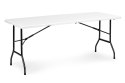 Zestaw cateringowy stół bankietowy 180 cm 2 ławki biały MultiGarden