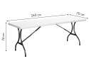 Stół cateringowy bankietowy ogrodowy składany 240x70 cm MultiGarden