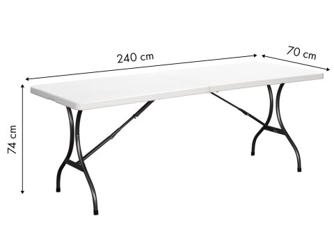Stół cateringowy bankietowy ogrodowy składany 240x70 cm MultiGarden