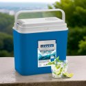 Lodówka samochodowa elektryczna 24L KAMAI ATLANTIC, zasilanie 12V, niebieska z białą pokrywą i rączką