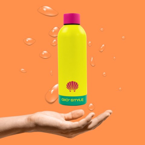 Butelka termiczna Kamai Gio Style, stal nierdzewna, żółta, pojemność 0,5L