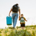 Lodówka turystyczna 20L KAMAI ICEBERG na wkłady mrożące, turkusowa z białą rączką