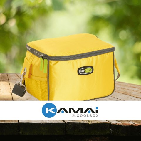 Torba lunchowa Kamai Gio Style na ramię, żółta, pojemność 7L