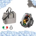 Torba termiczna Kamai Gio Style na ramię, pastelowy szary, z kieszeniami i rączką do noszenia, pojemność 33L