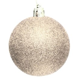 BOMBKA DEKORACYJNA PLASTIKOWA BEZPIECZNA 35SZT ŚR 60MM CHAMPAGNE