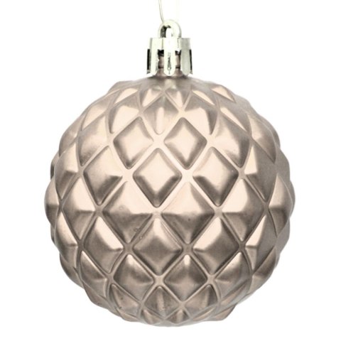 BOMBKA DEKORACYJNA PLASTIKOWA BEZPIECZNA 35SZT ŚR 60MM CHAMPAGNE