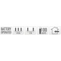 LAMPKI DRUCIKI NA BATERIE GIRLANDA 100 LED SUPER CIEPŁY BIAŁY
