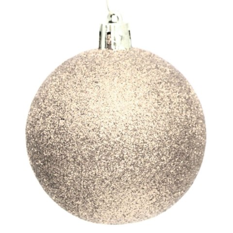 BOMBKA DEKORACYJNA PLASTIKOWA BEZPIECZNA 12SZT 60MM CHAMPAGNE