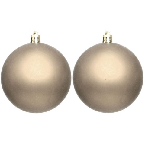 BOMBKA DEKORACYJNA PLASTIKOWA BEZPIECZNA 12SZT 60MM CHAMPAGNE