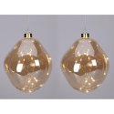 BOMBKA FORMÓWKA SZKLANA KROPLA 2SZT LED 12CM GOLD