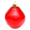 BOMBKA FORMÓWKA SZKLANA KROPLA LED 10CM RED