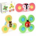 3 przyssawki sensoryczne grzechotka spinner ME-042