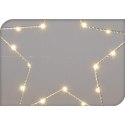 GWIAZDA DEKORACYJNA Z PODŚWIETLENIEM LED 30CM SREBRNY
