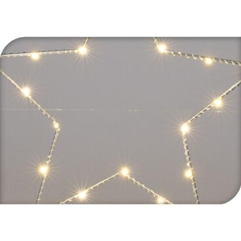 GWIAZDA DEKORACYJNA Z PODŚWIETLENIEM LED 30CM SREBRNY
