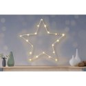 GWIAZDA DEKORACYJNA Z PODŚWIETLENIEM LED 30CM SREBRNY