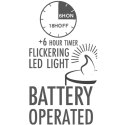 ŚWIECA DEKORACYJNA 70x100MM LED TIMER WHITE