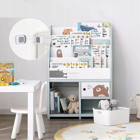 REGAŁ NA KSIĄŻKI PÓŁKA POKÓJ DZIECIĘCY POJEMNIK BS-11110-95