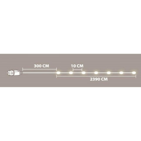 LAMPKI DRUCIKI GIRLANDA 240 LED ZIMNY BIAŁY