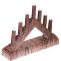 ŚWIECZNIK ADWENTOWY 15,5x3,2x13,5CM 7 LAMPEK ZASILANY NA BATERIE KLON