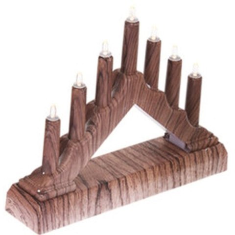 ŚWIECZNIK ADWENTOWY 15,5x3,2x13,5CM 7 LAMPEK ZASILANY NA BATERIE KLON