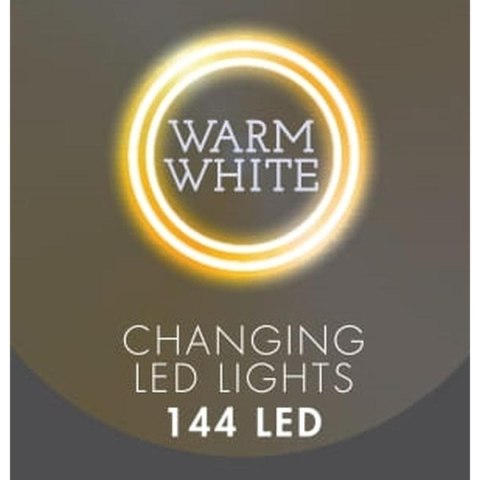 LAMPKI CHOINKOWE KURTYNA ŚWIETLNA ZEW/WEW 144 LED 120X120CM Z PILOTEM CIEPŁY BIAŁY