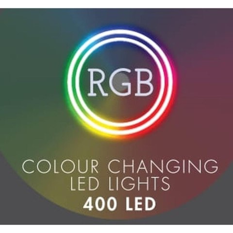 LAMPKI CHOINKOWE KURTYNA ŚWIETLNA ZEW/WEW 400 LED RGB 200X200CM Z PILOTEM MULTIKOLOR