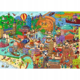 Puzzle Spy Guy Lost Items: Europa Rodzina Treflików 500 el. Trefl 37481