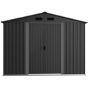 DOMEK OGRODOWY NARZĘDZIOWY METALOWY 257X257X202CM