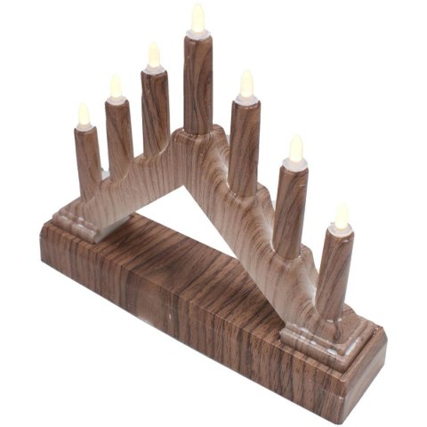 ŚWIECZNIK ADWENTOWY 15,5x3,2x13,5CM 7 LAMPEK ZASILANY NA BATERIE KLON