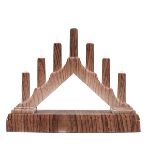 ŚWIECZNIK ADWENTOWY 15,5x3,2x13,5CM 7 LAMPEK ZASILANY NA BATERIE KLON