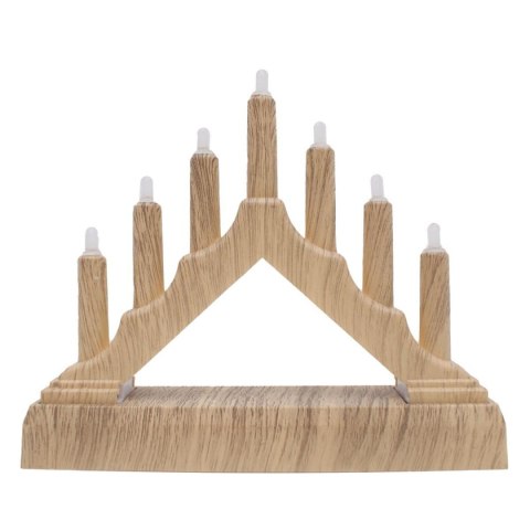 ŚWIECZNIK ADWENTOWY 15,5x3,2x13,5CM 7 LAMPEK ZASILANY NA BATERIE SOSNA