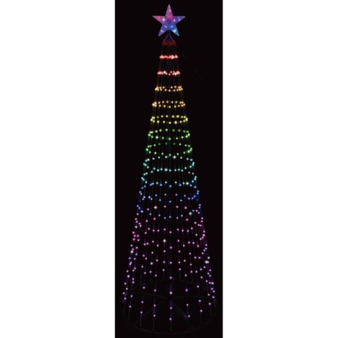CHOINKA DEKORACYJNA 370LED RGB 210CM WHITE