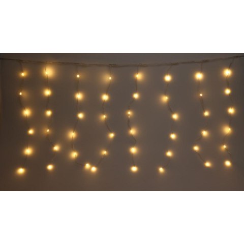 LAMPKI CHOINKOWE KURTYNA ŚWIETLNA ZEW/WEW 400 LED WW 200X200CM Z PILOTEM CIEPŁY BIAŁY