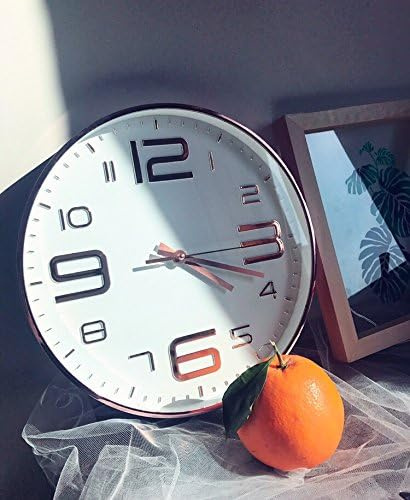 ZEGAR ŚCIENNY DUŻY BEZGŁOŚNY ZŁOTY PŁYNĄCY 30 cm CZYTELNY NOWOCZESNY