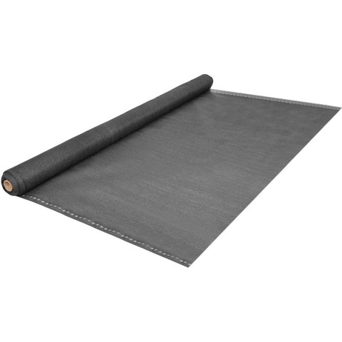 SIATKA CIENIUJĄCA MASKUJĄCA OSŁONA NA OGRODZENIE 110G/M2 1.5X25M CIEMNO SZARA