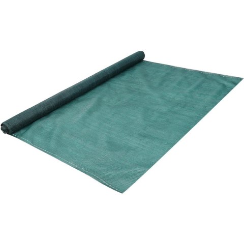 SIATKA CIENIUJĄCA MASKUJĄCA OSŁONA NA OGRODZENIE 140G/M2 1.5X25M CIEMNO ZIELONA