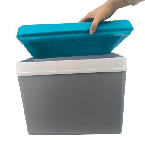 Lodówka EDA 35L Szara z Turkusową Pokrywą Kamai